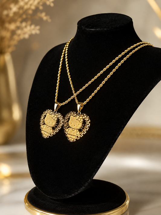 HK ROLEX HEART NECKLACE